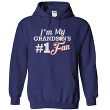 Load image into Gallery viewer, I'm My Grandson's #1 Fan - Baseball - T Shirt - navyblue_d89db257-465e-47ca-86fc-d1c37f95b57a