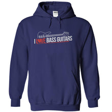 Load image into Gallery viewer, I Love Bass Guitar - T Shirt - navyblue_d924b464-a8c8-4aec-9434-2aa30c2916c9