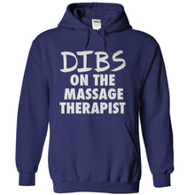 Load image into Gallery viewer, Dibs On The Massage Therapist - T Shirt - navyblue_db32c717-d1a1-4947-8e2a-16c1776c8edb