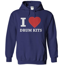 Load image into Gallery viewer, I Love Drum Kits - T Shirt - navyblue_db4378f3-064e-47d7-8378-9761f71ec0c3