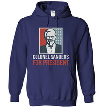 Load image into Gallery viewer, Colonel Sanders For President - T Shirt - navyblue_ded09bef-86e3-4262-8f66-b0308d82fae7
