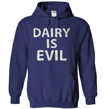 Load image into Gallery viewer, Dairy Is Evil - T Shirt - navyblue_e45f9e4d-f756-4697-9040-f4bd6ae08fbb