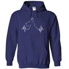 Load image into Gallery viewer, Great Dane Heartbeat - T Shirt - navyblue_f12fa5ae-d400-44ff-b2b8-1dbe59d6d25e