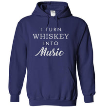 Load image into Gallery viewer, I Turn Whiskey into Music - T Shirt - navyblue_f159028a-18d0-448a-bd1b-3e11243dffb5