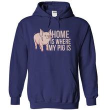 Load image into Gallery viewer, Home is Where My Pig Is - T Shirt - navyblue_f6b37b5c-78d6-4927-b373-dab864e40006