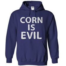 Load image into Gallery viewer, Corn Is Evil - T Shirt - navyblue_ff4ac7f5-0988-4d2f-bdd2-168a511280bf