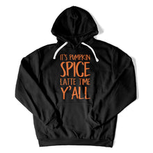 Load image into Gallery viewer, It's Pumpkin Spice Latte Time Y'all - T Shirt - pumpkin-spice-hoodie-black