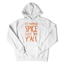 Load image into Gallery viewer, It's Pumpkin Spice Latte Time Y'all - T Shirt - pumpkin-spice-hoodie-white