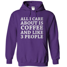 Load image into Gallery viewer, All I Care About is Coffee - T Shirt - purple_11c0654d-5252-40cb-992d-b951a704007d