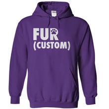 Load image into Gallery viewer, Fur (Custom) - Personalized - T Shirt - purple_1832976f-a2d1-4cc3-904d-355df70f336e