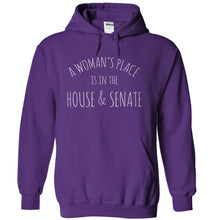 Load image into Gallery viewer, A Woman's Place Is In The House And Senate - T Shirt - purple_1af1d9e5-26ec-4a0b-b012-18ceade24cc2