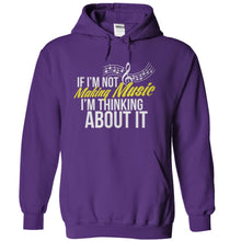 Load image into Gallery viewer, If I'm Not Making Music I'm Thinking About It - T Shirt - purple_1f5078d6-8eec-4635-ad84-7e3c1f5a7fb8