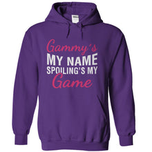 Load image into Gallery viewer, Gammy's My Name. Spoiling's My Game. - T Shirt - purple_304d02b0-30df-428c-b4b1-bd1ccd62121a