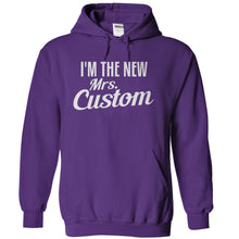 Load image into Gallery viewer, I'm The New Mrs. Custom - Personalized - T Shirt - purple_4cffccb3-6b4a-44e2-9c10-964d0683d626