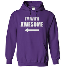Load image into Gallery viewer, I'm With Awesome (Right) - T Shirt - purple_5f262197-a45f-41d4-9db6-c250be1939d7