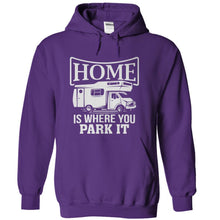 Load image into Gallery viewer, Home Is Where You Park It - T Shirt - purple_6e82fac1-2c0f-47ab-b86f-15917bce36c7