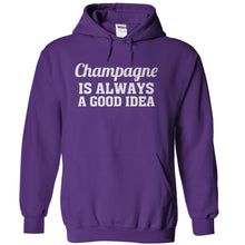 Load image into Gallery viewer, Champagne Is Always A Good Idea - T Shirt - purple_724c88ce-b965-4e86-a998-4850f133962c