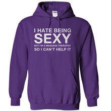 Load image into Gallery viewer, I Hate Being Sexy But I'm a Massage Therapist - T Shirt - purple_7d860614-c4d6-4426-ad85-a6cbef852be8