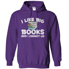 Load image into Gallery viewer, I Like Big Books and I Cannot Lie - T Shirt - purple_81cc6b97-ede9-4666-aba9-99c54bcdfea4