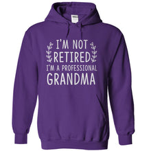 Load image into Gallery viewer, I'm Not Retired I'm a Professional Grandma - T Shirt - purple_94591d2b-cc93-4e79-84b8-659ca0799b5d