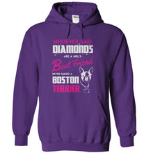Load image into Gallery viewer, Boston Terriers Are A Girl's Best Friend - T Shirt - purple_a2461a63-3a1f-4819-b177-a085e9476f59