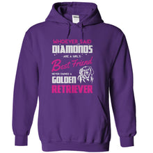 Load image into Gallery viewer, Golden Retrievers Are A Girl's Best Friend - T Shirt - purple_ad748857-b036-478e-b410-143ca065cd0c