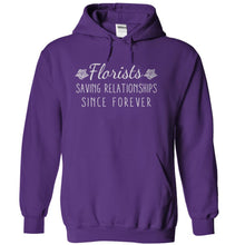 Load image into Gallery viewer, Florists - Saving Relationships Since Forever - T Shirt - purple_b228d468-592b-49f9-92bb-915b8dc039eb