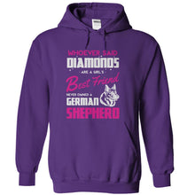 Load image into Gallery viewer, German Shepherds Are A Girl's Best Friend - T Shirt - purple_d8ecfdfb-5686-418d-85c3-1a75ac9d44d8