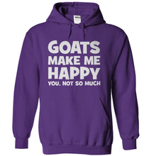 Load image into Gallery viewer, Goats Make Me Happy - T Shirt - purple_ded045f9-a3c4-47c9-a276-d1f7b0ba95f2