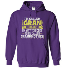 Load image into Gallery viewer, I'm Called Gran Because I'm Way Too Cool for Grandmother - T Shirt - purple_f103e831-d4f4-4c6e-989d-246d71fcb5e6