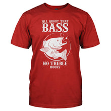 Load image into Gallery viewer, All About That Bass No Treble Hooks - T Shirt - red