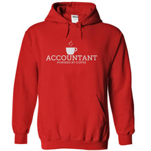 Load image into Gallery viewer, Accountant - Powered By Coffee - T Shirt - red_1_0780fd21-7049-47f5-806b-facce2231e2e