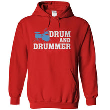 Load image into Gallery viewer, Drum and Drummer - T Shirt - red_26c27846-dfa4-44b6-94fb-803cc8d89c2e
