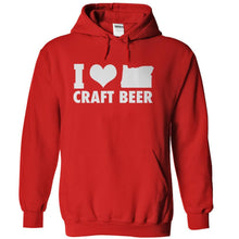 Load image into Gallery viewer, I Love Oregon Craft Beer - T Shirt - red_b1bab9b3-078a-46c4-9943-359d126ac1d3