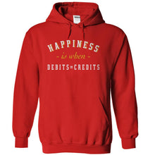 Load image into Gallery viewer, Happiness is Debits = Credits - T Shirt - red_bcf34f4a-6364-412c-bad2-9343dd0be670