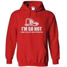 Load image into Gallery viewer, I Come With My Own Firefighter - T Shirt - red_c8a066c6-ceb7-488e-8880-4263cd1bb95d