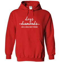 Load image into Gallery viewer, Dogs Are A Girl's Best Friend - T Shirt - red_cd3e8f8e-c15f-4f2d-a5d5-ba6089e5dec9