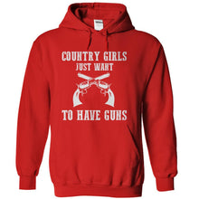 Load image into Gallery viewer, Country Girls Just Want to Have Guns - T Shirt - red_db65cb92-56ad-4c03-bbe9-550632e9b026