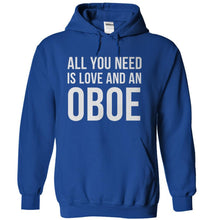 Load image into Gallery viewer, All You Need Is Love And An Oboe - T Shirt - royalblue_13f4ff0d-d65f-4211-9d1b-d0eb5cc96bd5