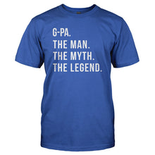 Load image into Gallery viewer, G-Pa. The Man. The Myth. The Legend. - T Shirt - royalblue_16bd124b-97c4-40c6-a076-fca8b10999d8