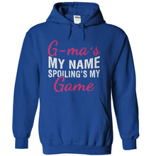Load image into Gallery viewer, G-ma's My Name. Spoiling's My Game. - T Shirt - royalblue_2337ce38-7982-4c1a-bfa7-21affa09dadc