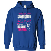 Load image into Gallery viewer, Boston Terriers Are A Girl's Best Friend - T Shirt - royalblue_25446df2-439b-4e3b-bc92-fac054828269