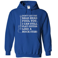 Load image into Gallery viewer, Don't Let The Bald Head Fool You - Guitar - T Shirt - royalblue_28462d25-a527-40ac-ac2f-8a54988771cd