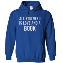 Load image into Gallery viewer, All You Need Is Love And A Book - T Shirt - royalblue_29a6cf44-53cc-493a-928c-4dce90fcc22c