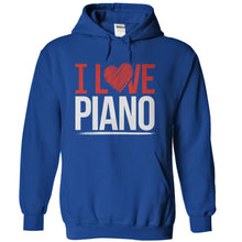 Load image into Gallery viewer, I Love Piano - T Shirt - royalblue_2d4001ee-c830-450c-86eb-b0d63a6f4f7d