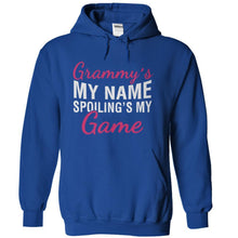 Load image into Gallery viewer, Grammy's My Name. Spoiling's My Game. - T Shirt - royalblue_31a42bc5-d00e-4d37-8b11-b249e683e346
