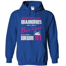 Load image into Gallery viewer, Drums Are A Girl's Best Friend - T Shirt - royalblue_368aeda4-bdd9-48eb-b74a-9eeef64937e2