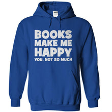 Load image into Gallery viewer, Books Make Me Happy - T Shirt - royalblue_4d6f2bb2-4110-4621-9fce-bc3ef63785f3