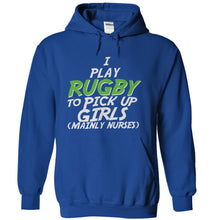 Load image into Gallery viewer, I Play Rugby To Pick Up Girls - T Shirt - royalblue_518c7c33-05dd-4750-927c-a44fd3f51131