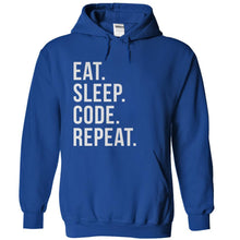 Load image into Gallery viewer, Eat. Sleep. Code. Repeat. - T Shirt - royalblue_555f2ade-a063-4ff0-a7eb-79cd023cc1ab